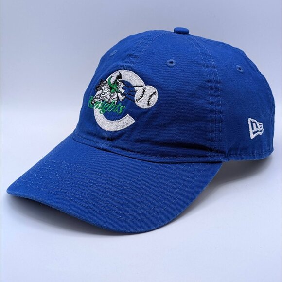 New Era 9TWENTY MiLB CHARLOTTE KNIGHTS Adjustable Strap Back Blue Baseball Hat - Picture 1 of 6